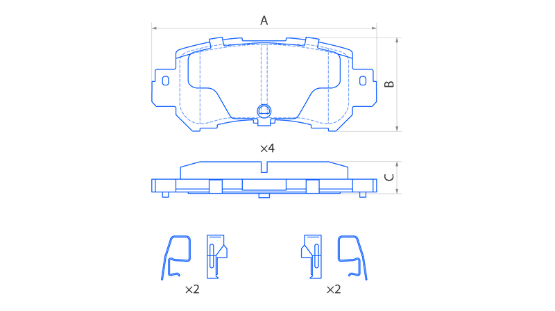 Колодки задние  V1081