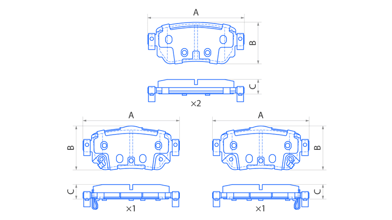 Колодки задние  V1098