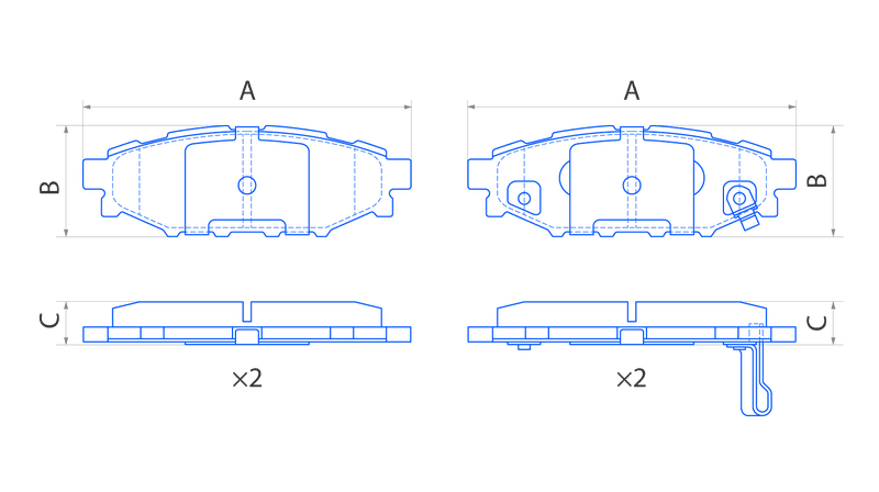 Колодки задние  V1116