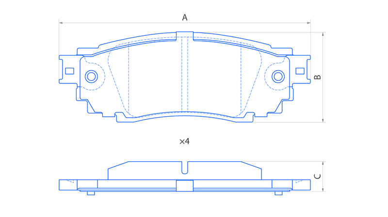 Колодки задние  V1122