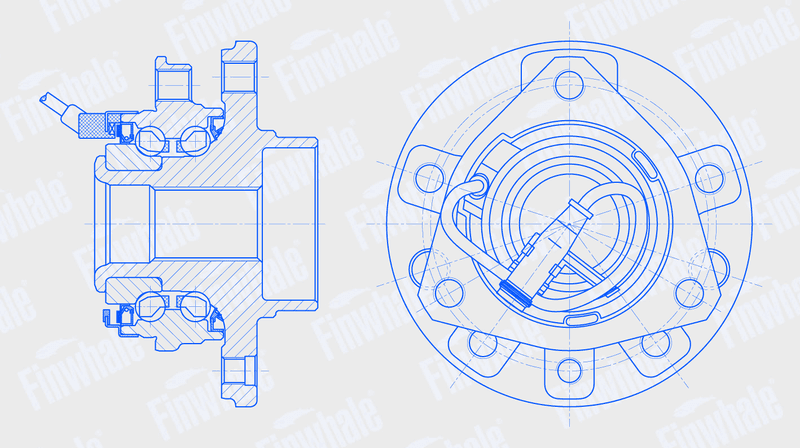 Ступица колеса в сборе передняя WH002