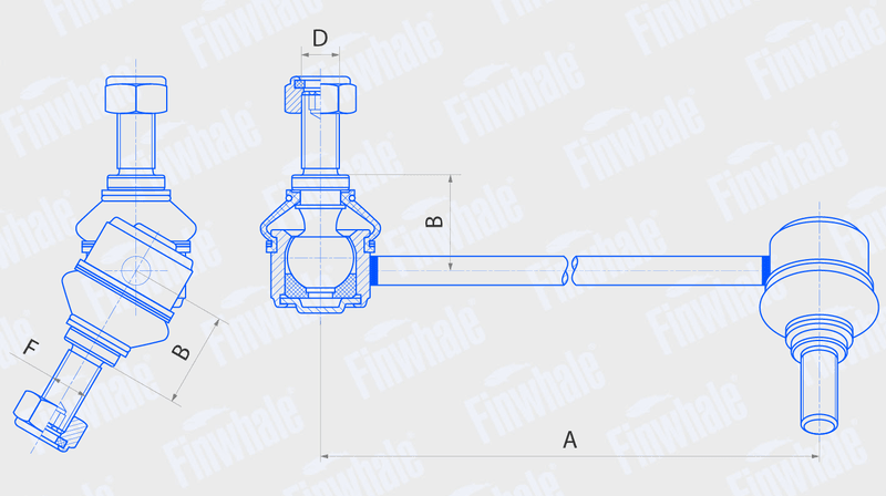 Стойка стабилизатора передняя левая SL612