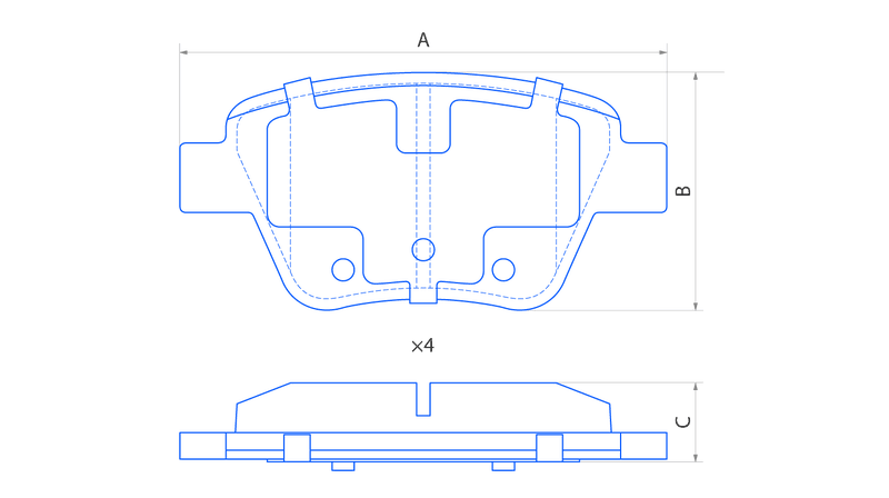 Колодки задние дисковые V1110