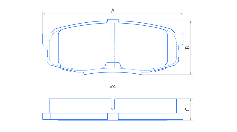 Колодки задние дисковые V1114