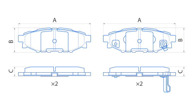 Колодки задние  V1116