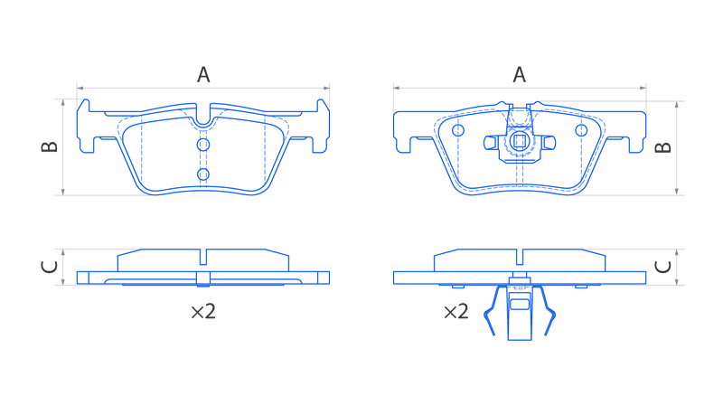 Колодки задние  V1119
