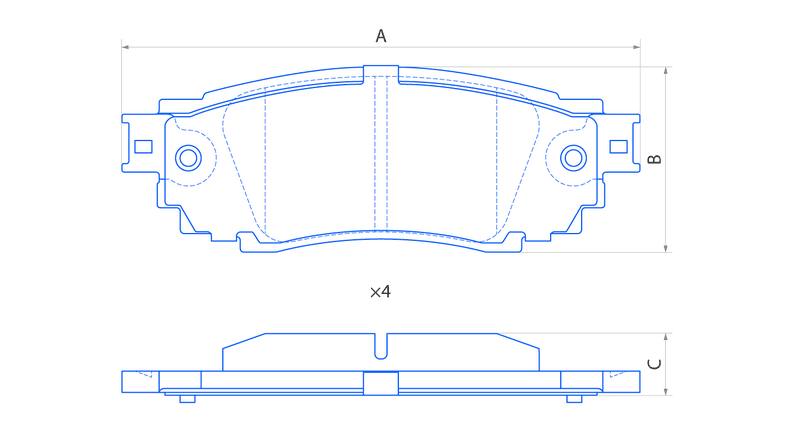 Колодки задние  V1122