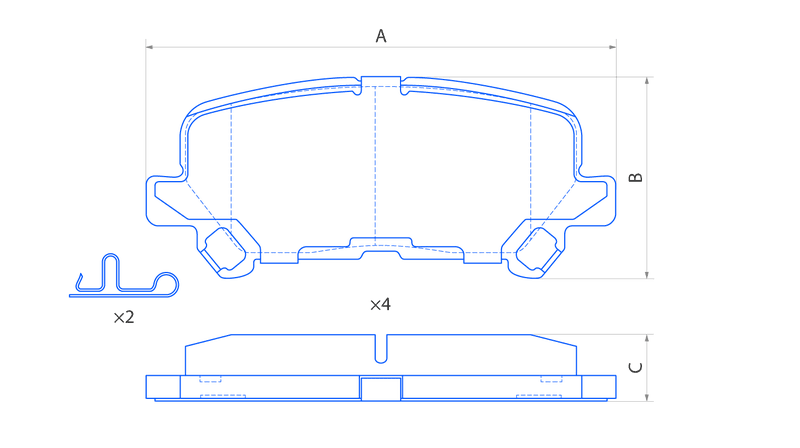 Колодки задние дисковые V1185